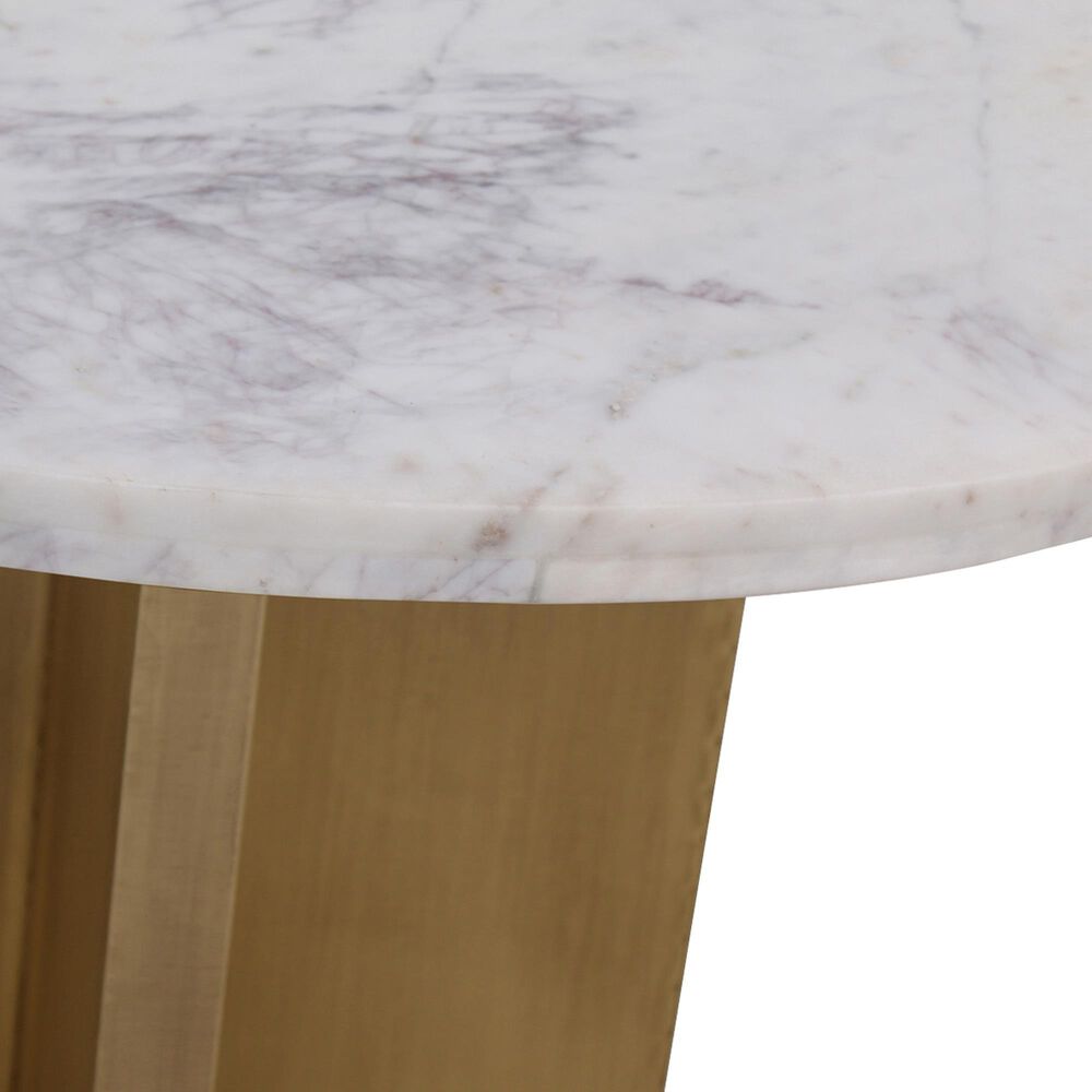 Moe&#39;s Home Collection Graze Dining Table in White and Brass - Table Only, , large