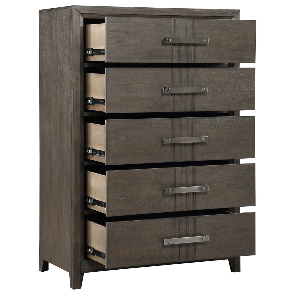 New Heritage Design Landon 5-Piece King Bedroom Set in Walnut, , large