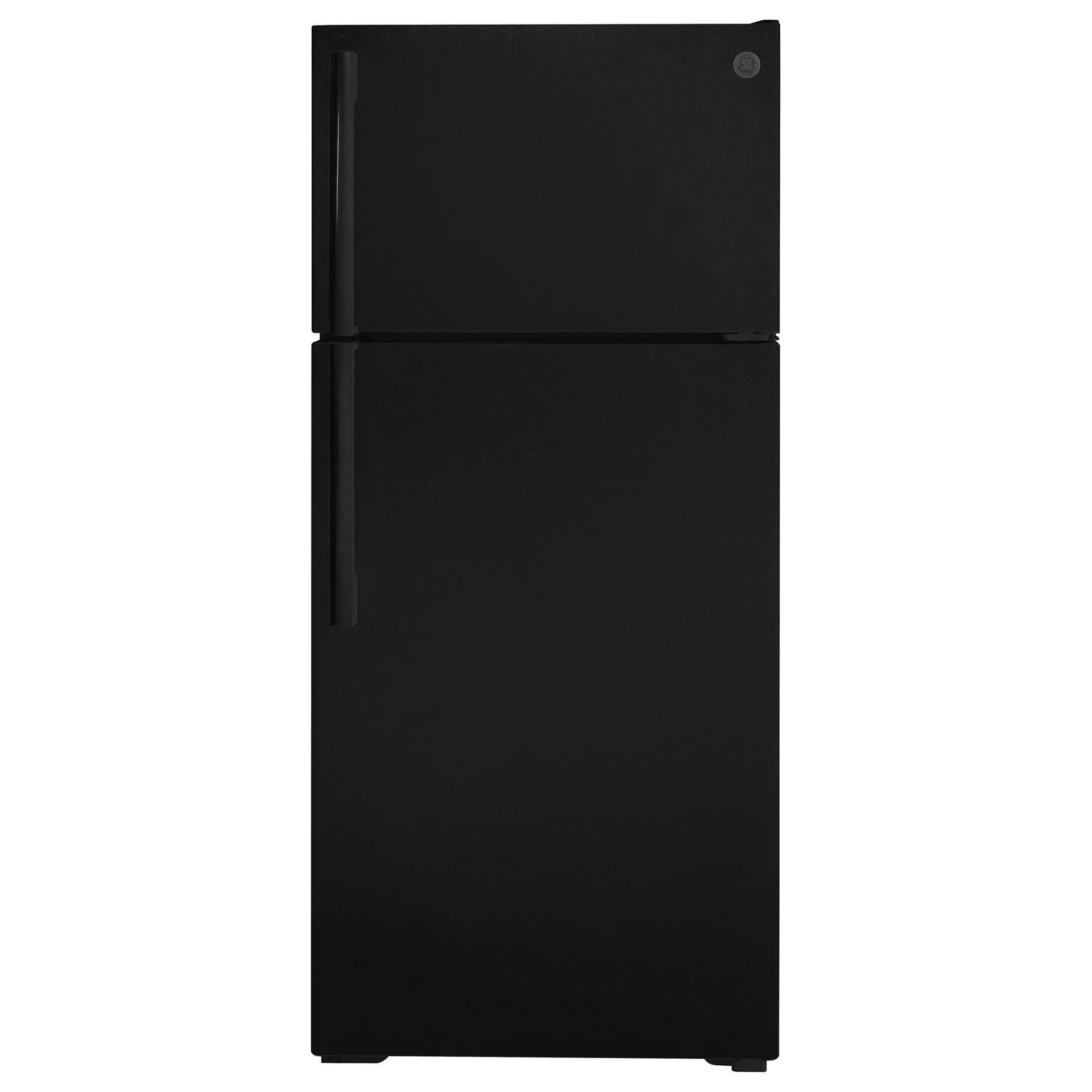 GE Appliances 16.6 Cu. Ft. Top Freezer Refrigerator with Right Hinge in Black NFM