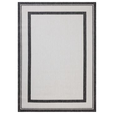 Loloi Easton Onyx and Ivory 5"3" x 7"6" Indoor/Outdoor Area Rug, , large