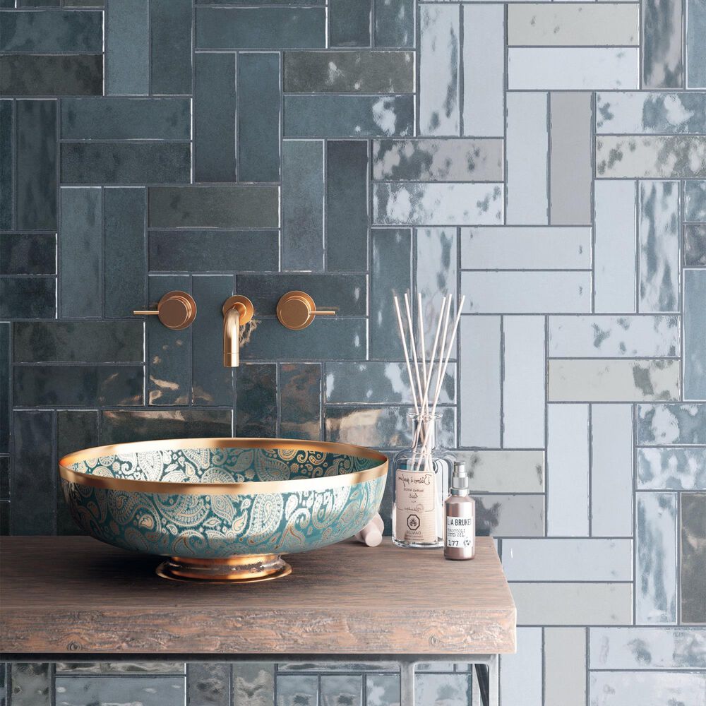 Emser Passion Azul 3&quot; x 8&quot; Glossy Porcelain Tile, , large