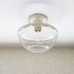 Mitzi Lighting Alaina 1-Light Semi-Flush with Soft Cream Shade in Aged Brass, , large