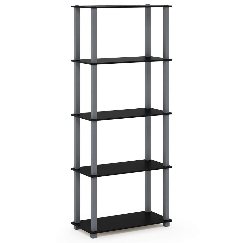HOMLUX 5-Tier Display Rack in Black and Grey, , large