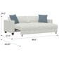 Emerald Home Furnishings Bianca Stationary Sleeper Sofa in Snowdrift, , large