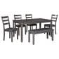Ashley Bridson 6-Piece Rectangular Dining Set in Gray, , large