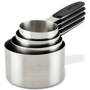 Anolon 4-Piece Magnetic Measuring Cup Set in Stainless Steel, , large