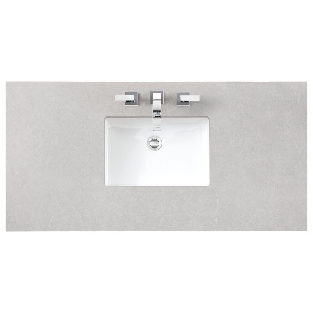 James Martin Vanities Marcello 48&quot; Single Bathroom Vanity in Chestnut with 3 cm Eternal Serena Quartz Top and Rectangular Sink, , large