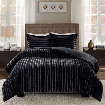 Hampton Park Duke 3-Piece Full/Queen Comforter Mini Set in Black, , large