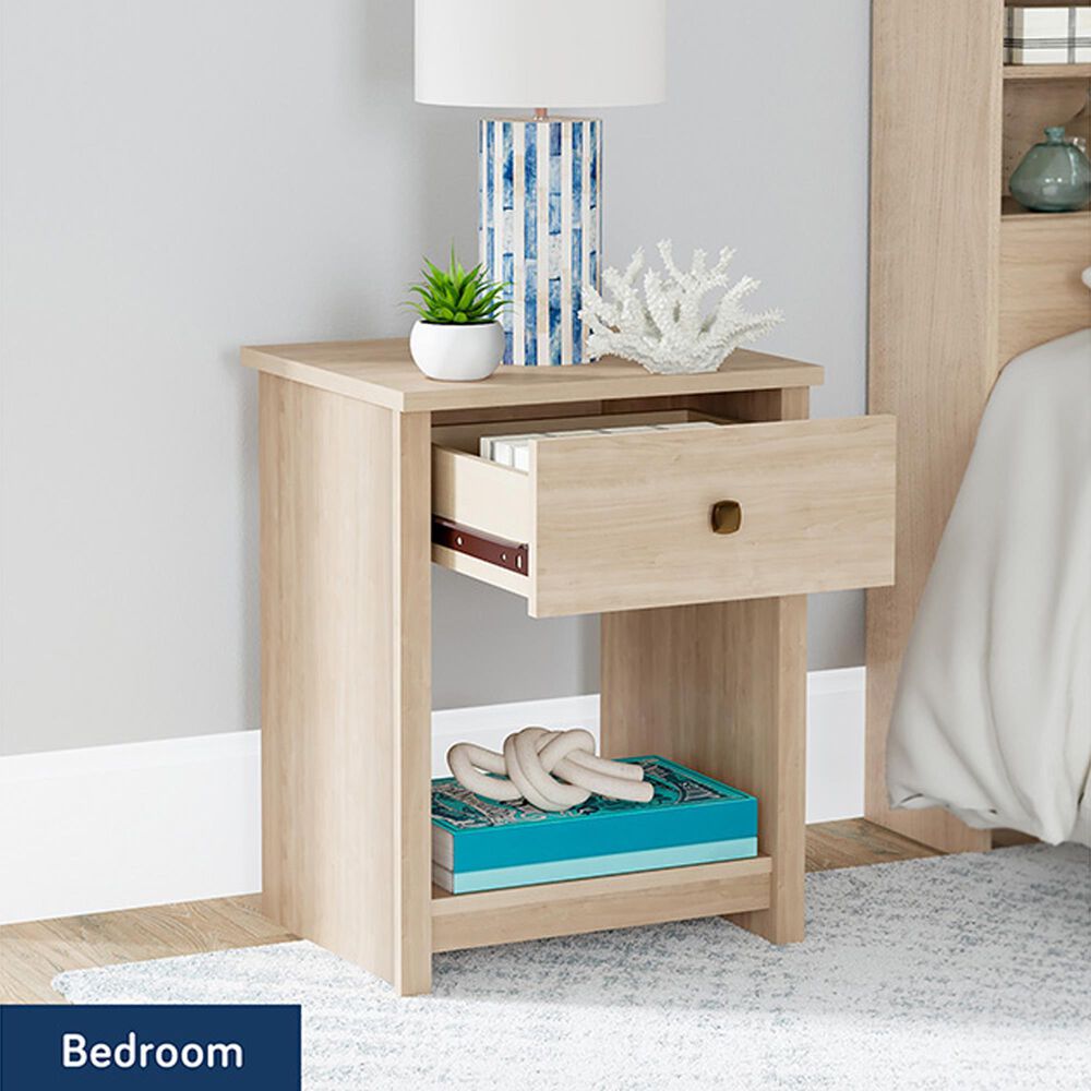 Sauder River Ranch 1-Drawer Nightstand in Harvest Walnut, , large