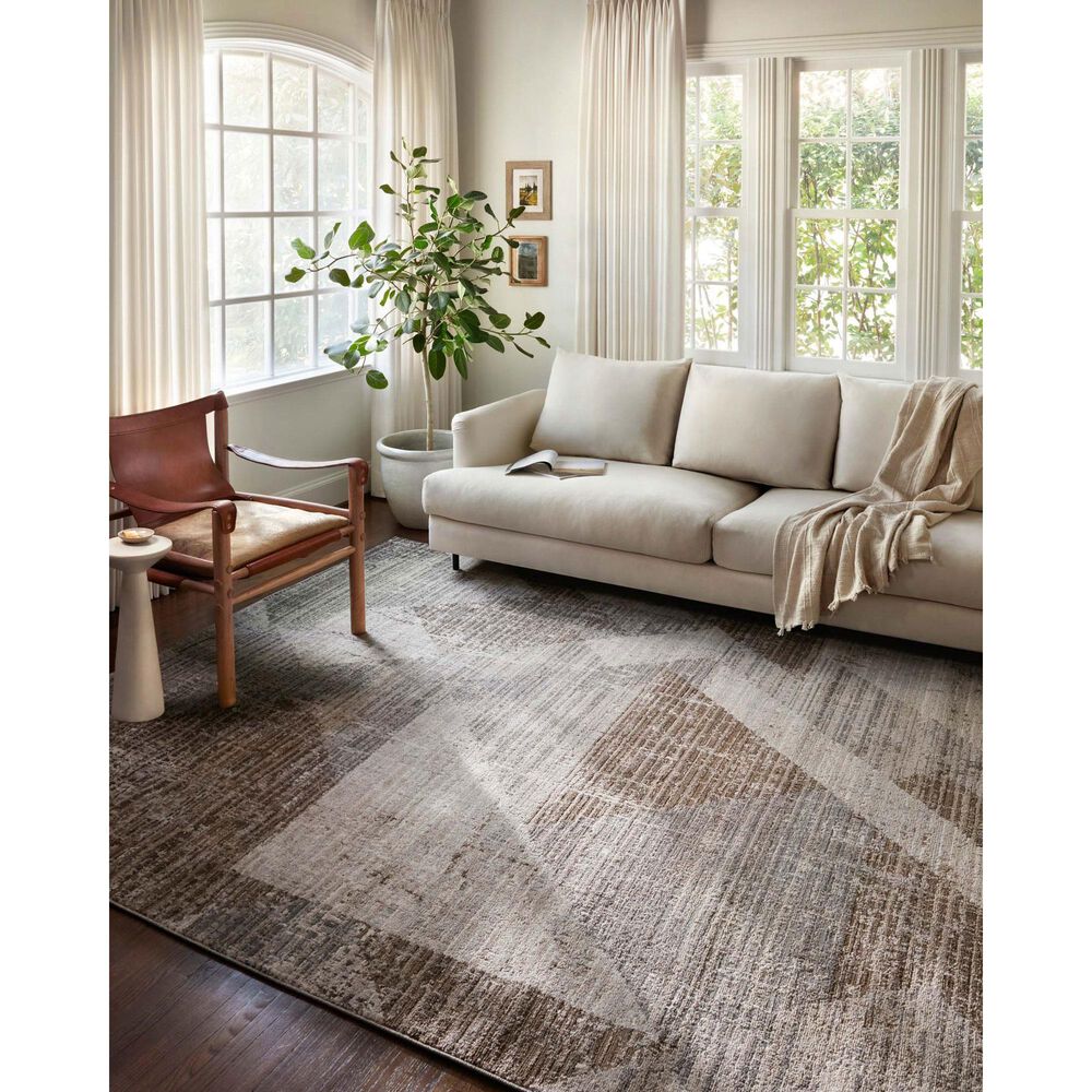 Loloi II Austen AUS-04 6&#39;7&quot; x 9&#39;2&quot; Stone and Bark Area Rug, , large