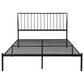 Hearth and Haven Queen Platform Bed with Angle Headboard in Black, , large