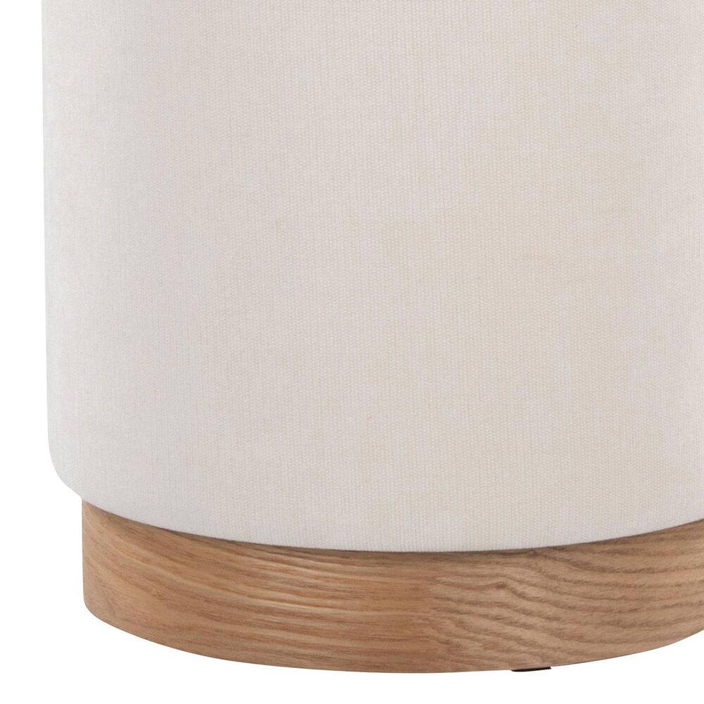 Lumisource Marla 2-Piece 18&quot; Nesting Ottoman Set in Cream, , large