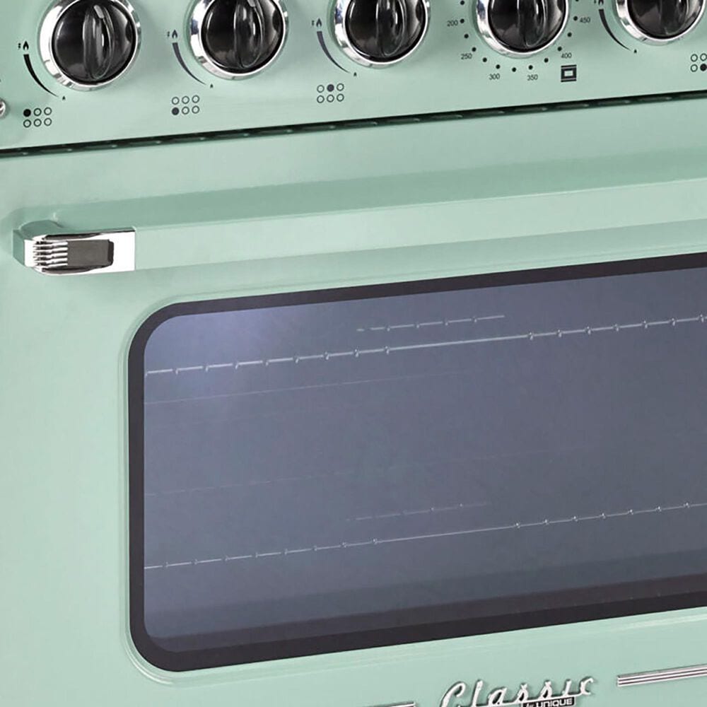 Unique Appliances Classic Retro 36" Pro Convection Gas Range in Summer Mint Green, , large