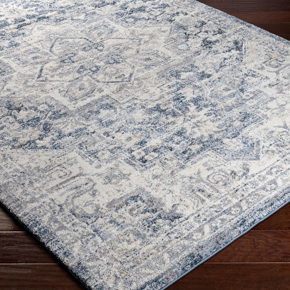 Surya Tuscany TUS-2317 Dark Blue, Denim, Tan, Charcoal, Light Gray and Cream 7&#39;10&quot; x 10&#39;3&quot; Area Rug, , large