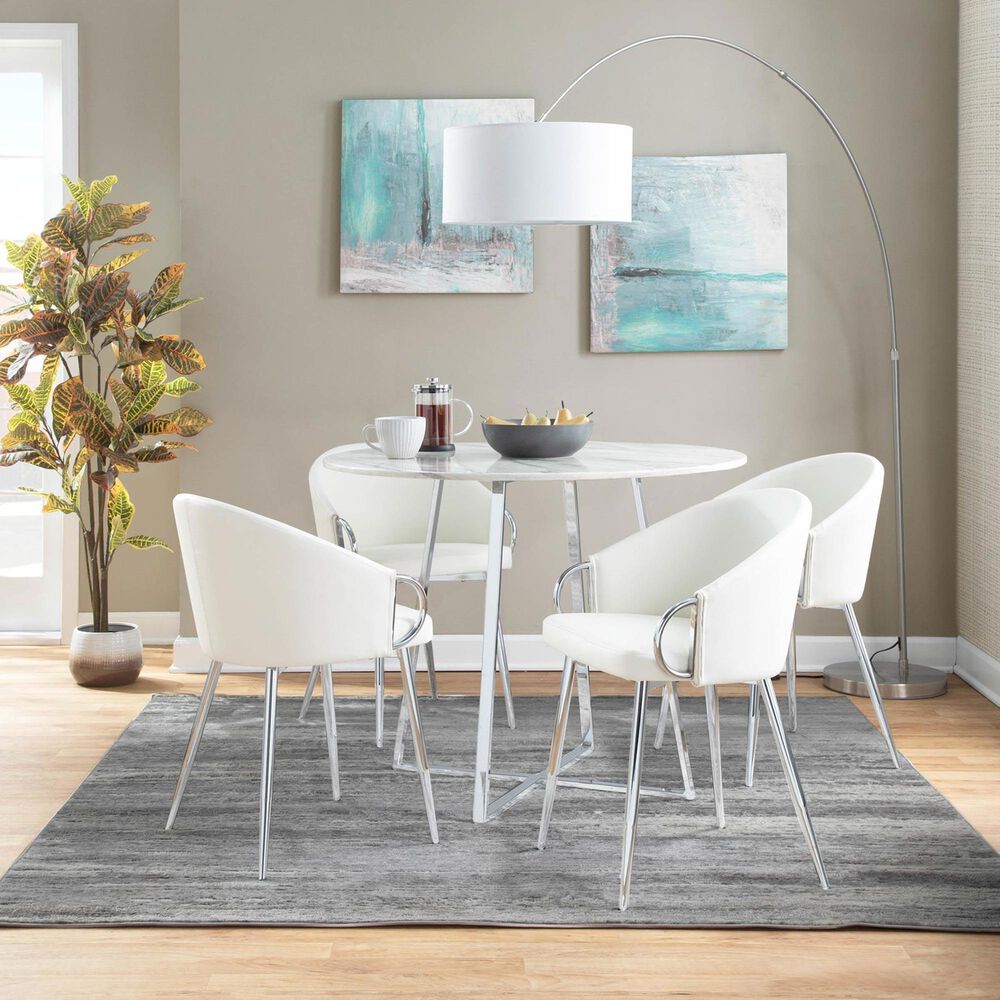 LumiSource Claire Accent Chair in White, , large