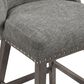 OSP Home Granville Swivel Counter Stool with Charcoal Upholstered in Grey, , large
