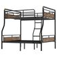 Hearth and Haven Full XL over Queen Detachable Bunk Bed in Black, , large