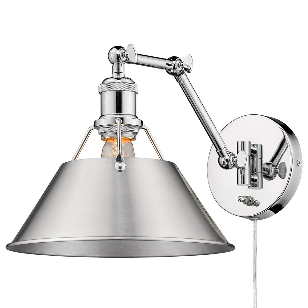 Golden Lighting Orwell 1-Light Wall Sconce in Chrome, , large