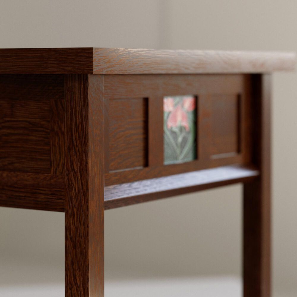 Stickley Furniture Floral Tile Tray Table in Centennial, , large