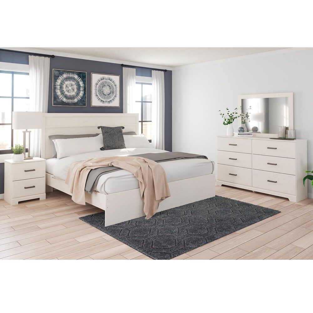 Signature Design by Ashley Stelsie 4 Piece King Bedroom Set in White, , large