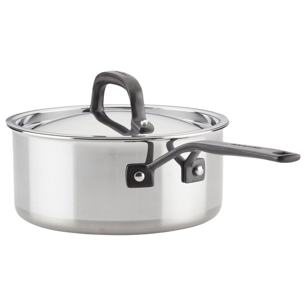 Kitchenaid 10-Piece 5-Ply Clad Cookware Set in Stainless Steel, , large