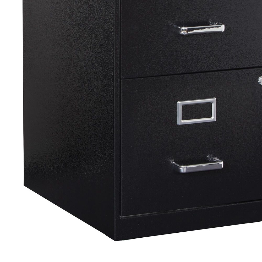 Valor Living 2-Drawer Locking Metal File Cabinet in Black, , large