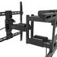 Kanto Full-Motion Stud TV Wall Mount with Snaptoggle Heavy-Duty Toggle Bolts for 34" - 65" TVs in Black, , large