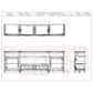 Legends Home Eclipse 82" Fireplace TV Stand in Bourbon Oak, , large