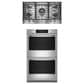 KitchenAid 2-Piece Kitchen Package with PrintShield Stainless Steel 30" Smart Double Wall Oven and Stainless Steel 36" Gas Cooktop, , large