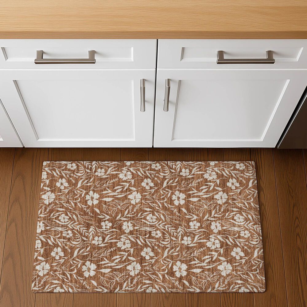 Dalyn Rug Company Soft Essentials Floral Paprika 1'8" x 2'6" Indoor/Outdoor Area Rug, , large