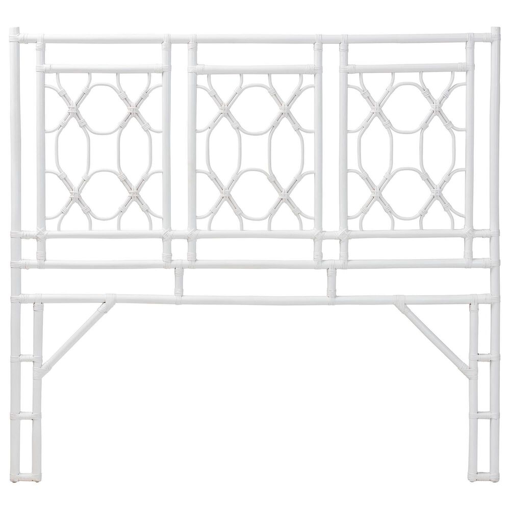 Baxton Studio Sampson King Standalone Headboard in White, , large