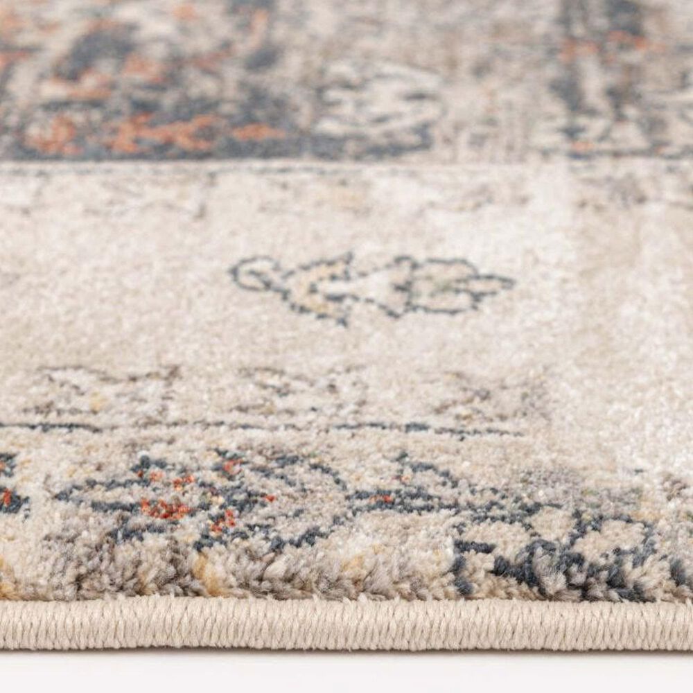 Central Oriental Montville Laylinia 7&#39;10 x 9&#39;10 Alabaster and Vintage Blue Area Rug, , large