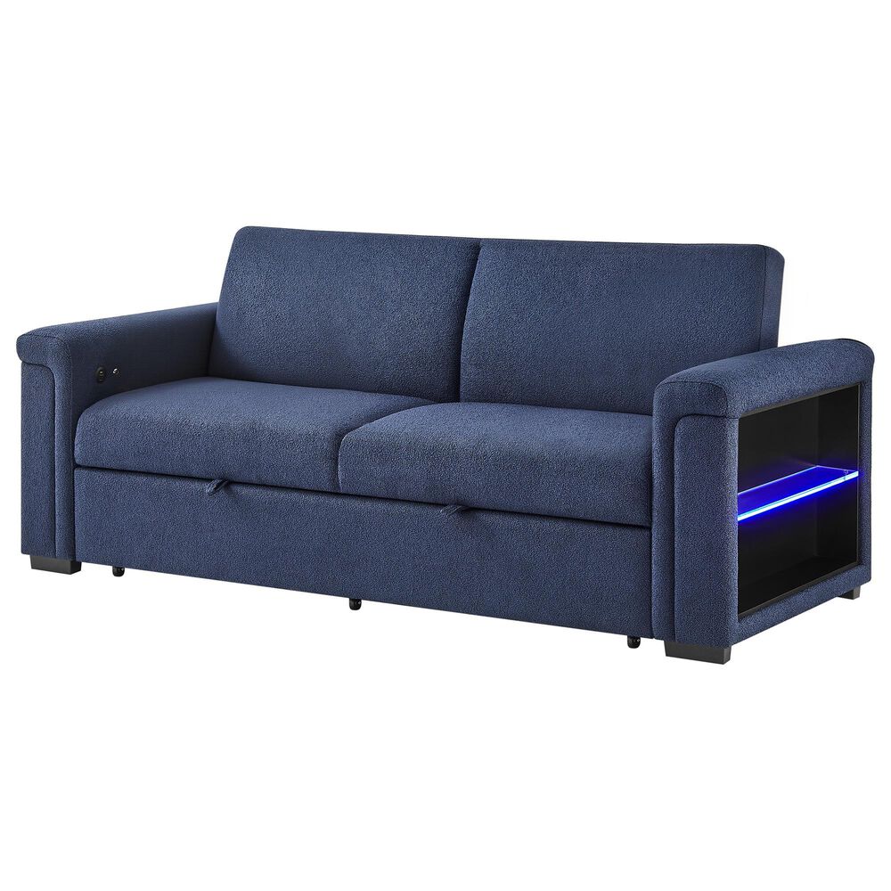 Modern Market Pull-out Sofa Bed in Navy, , large