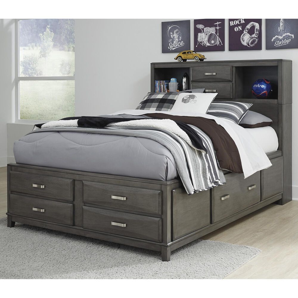 Ashley Caitbrook Full Storage Bed in Gray, , large