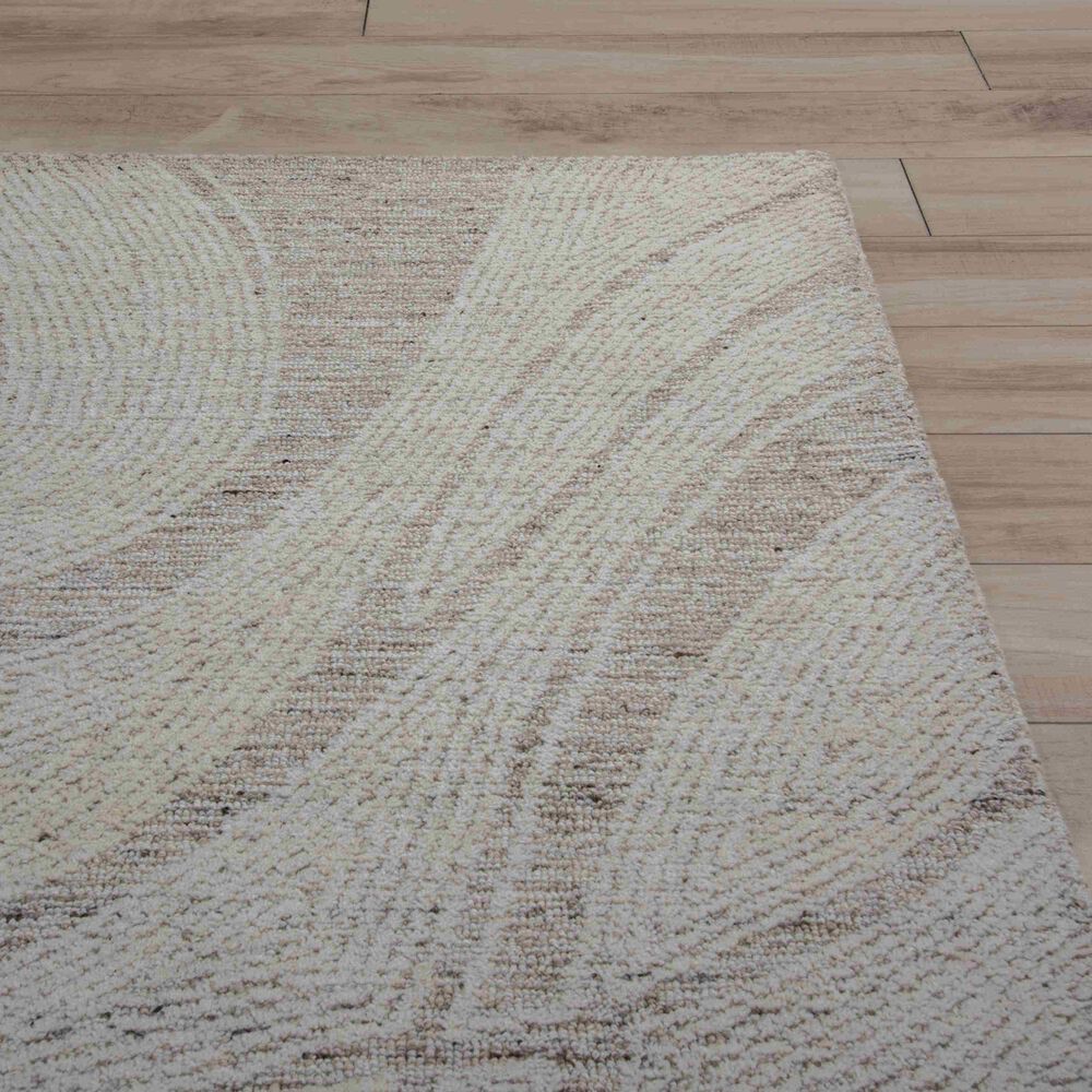 RIZZY Willow Abstract Brown, Ivory and Beige 9'9" x 13'9" Area Rug, , large