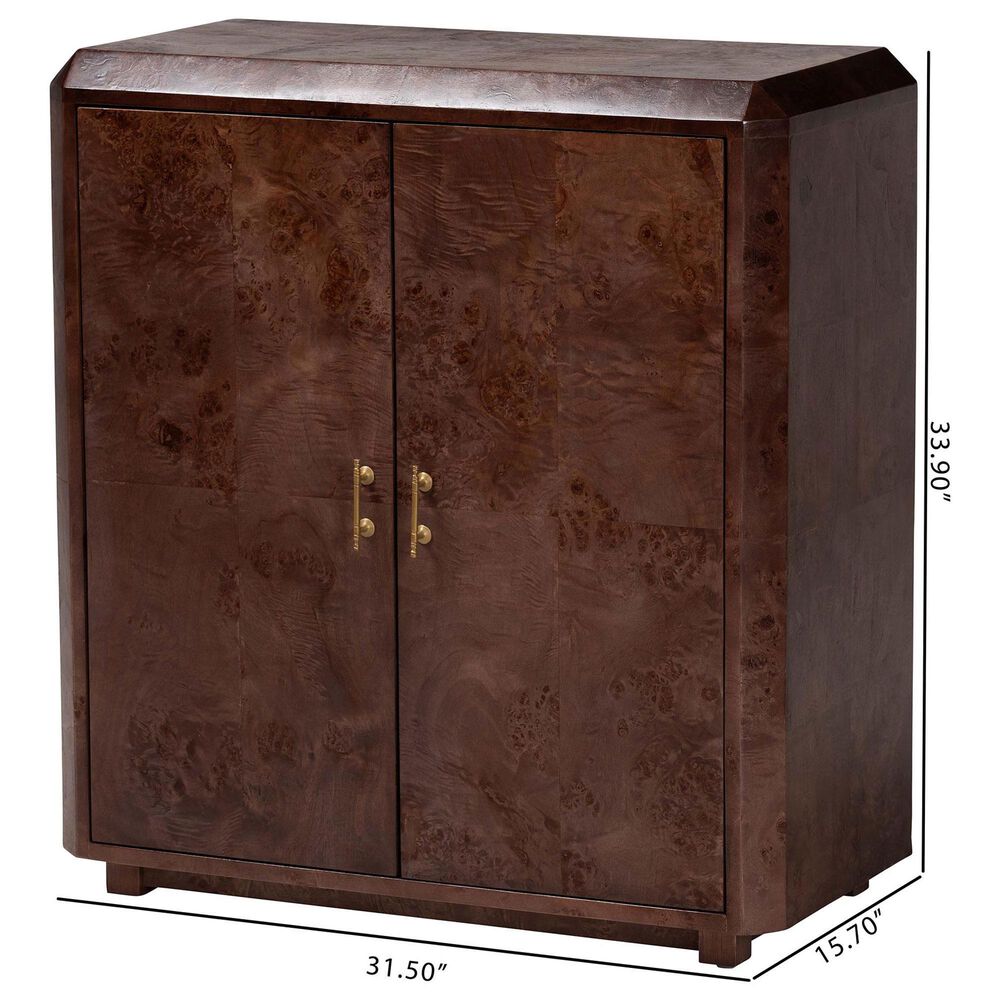 Baxton Studio Valora Storage Cabinet in Dark Walnut Brown, , large