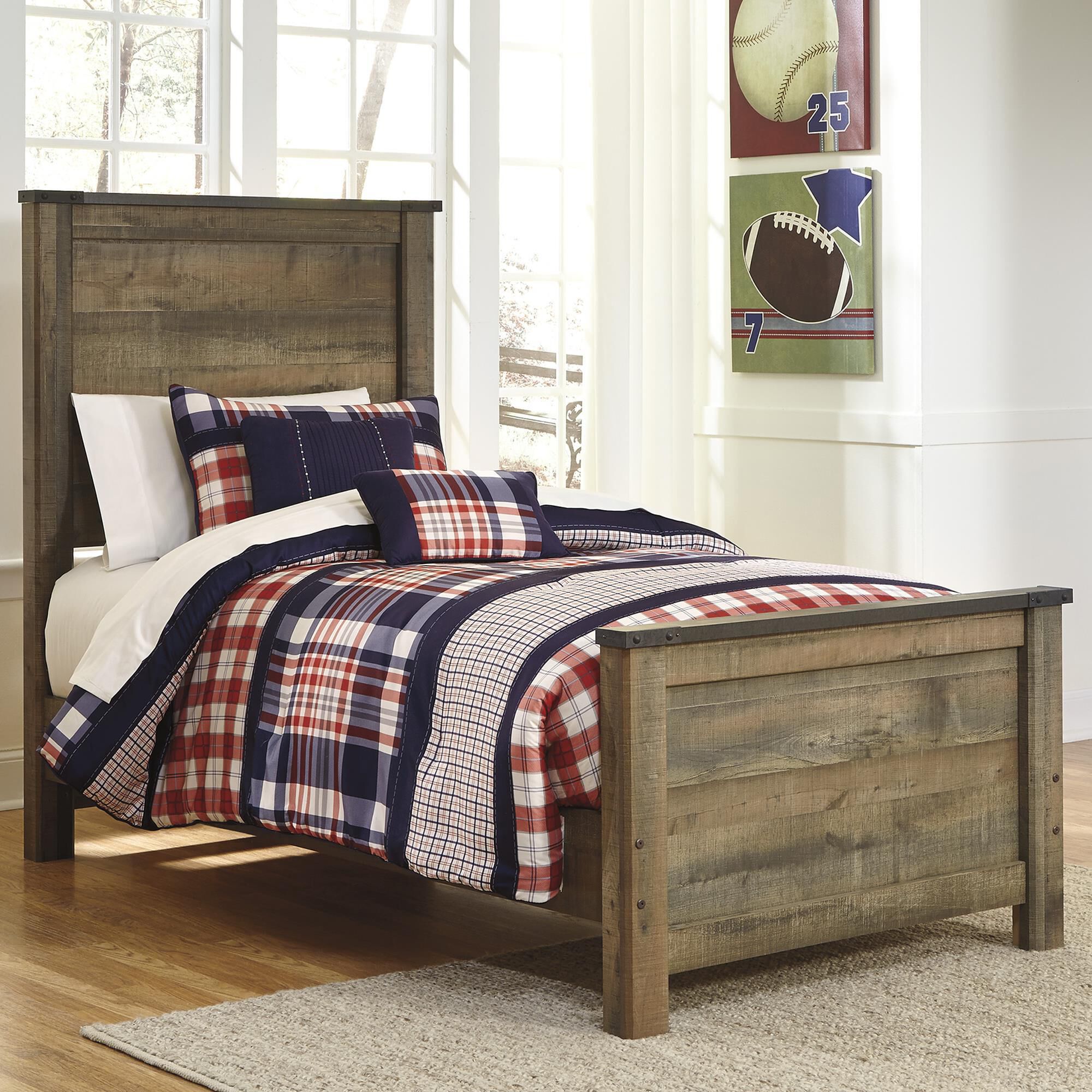 Signature Design by Ashley Trinell Twin Bed in Brown Shop NFM