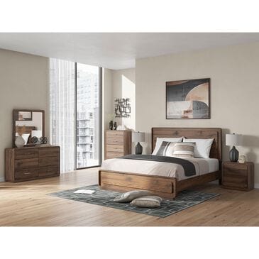 Ashley Fortlorn 5-Piece California King Bedroom Set in Walnut Brown with LED Light, , large