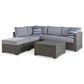 Ashley Petal Road 4-Piece Patio Sectional Set in Gray, , large
