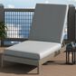 Homestyles Sustain Patio Chaise Lounge with Gray Cushion in Stain Brown, , large