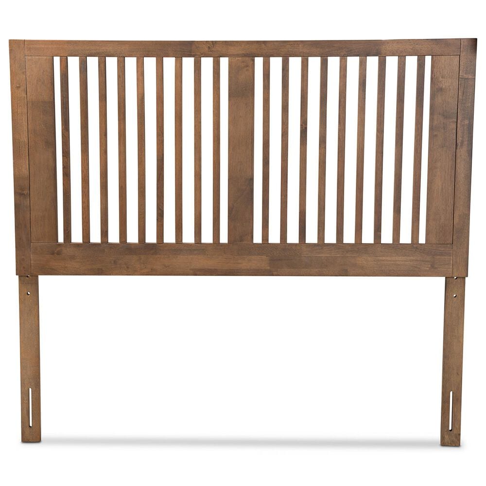 Baxton Studio Harena Full Slat Headboard in Ash Walnut, , large