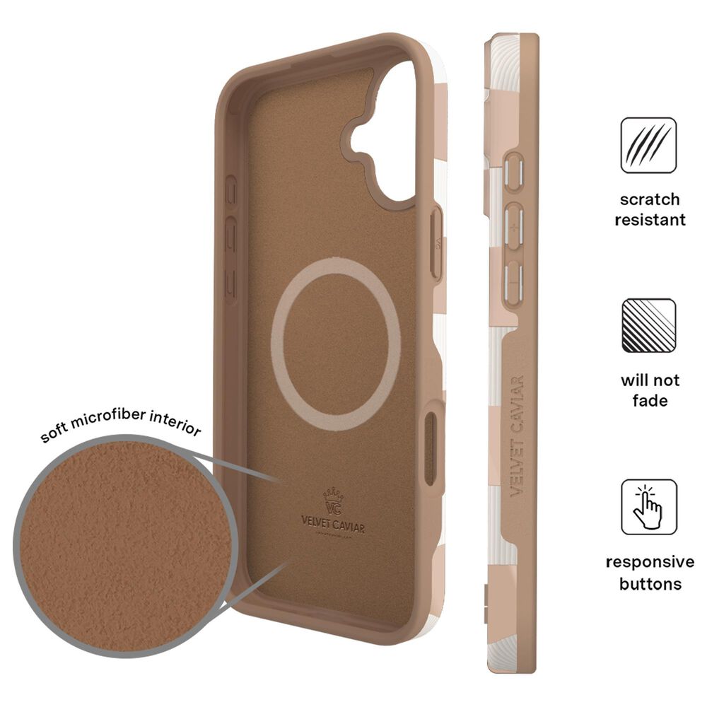 Velvet Caviar Checker MagSafe Case for Apple iPhone 16 in Nude Vibe, , large