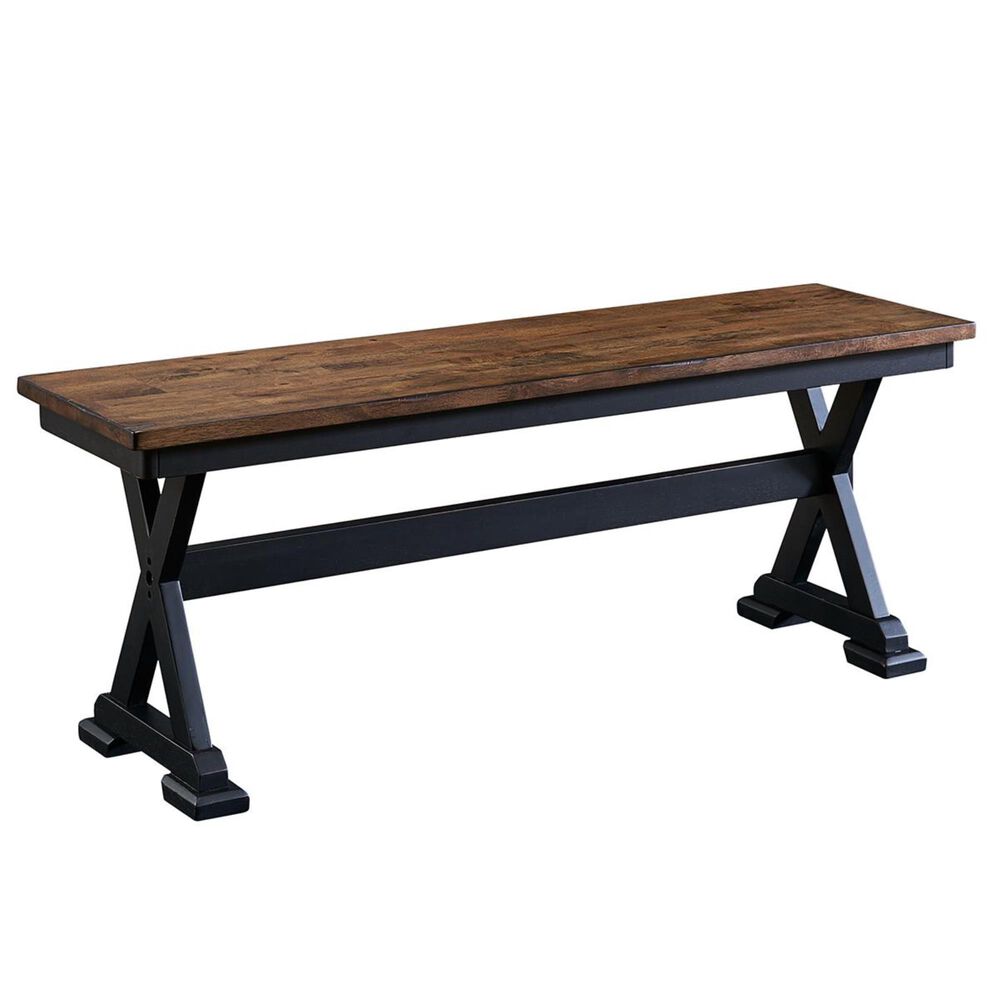 A-America Stone Creek Dining Bench in Chicory and Slate Black , , large