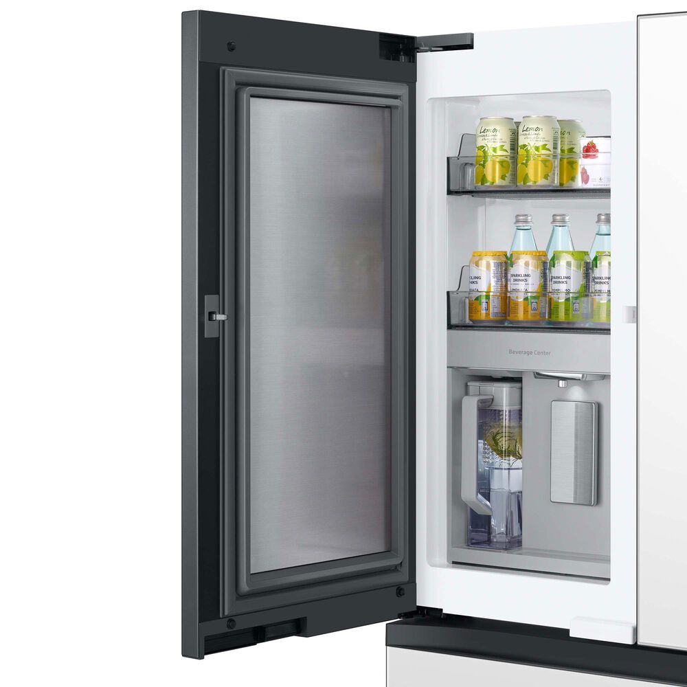 Samsung Bespoke 29 Cu. Ft. French Door Refrigerator with White Glass Family Hub Panel Included - Additional Panels Sold Separately, , large