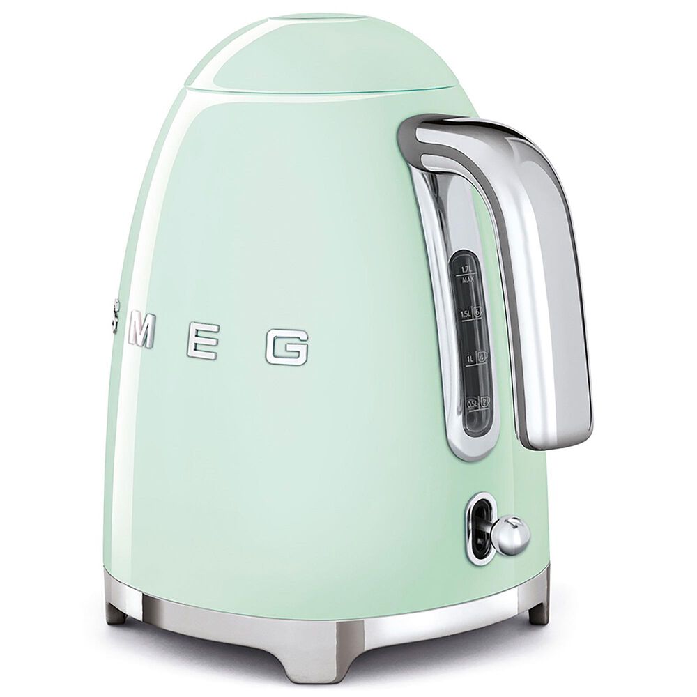 Smeg 7-Cup Stainless Steel Retro Style Electric Kettle in Pastel Green, , large