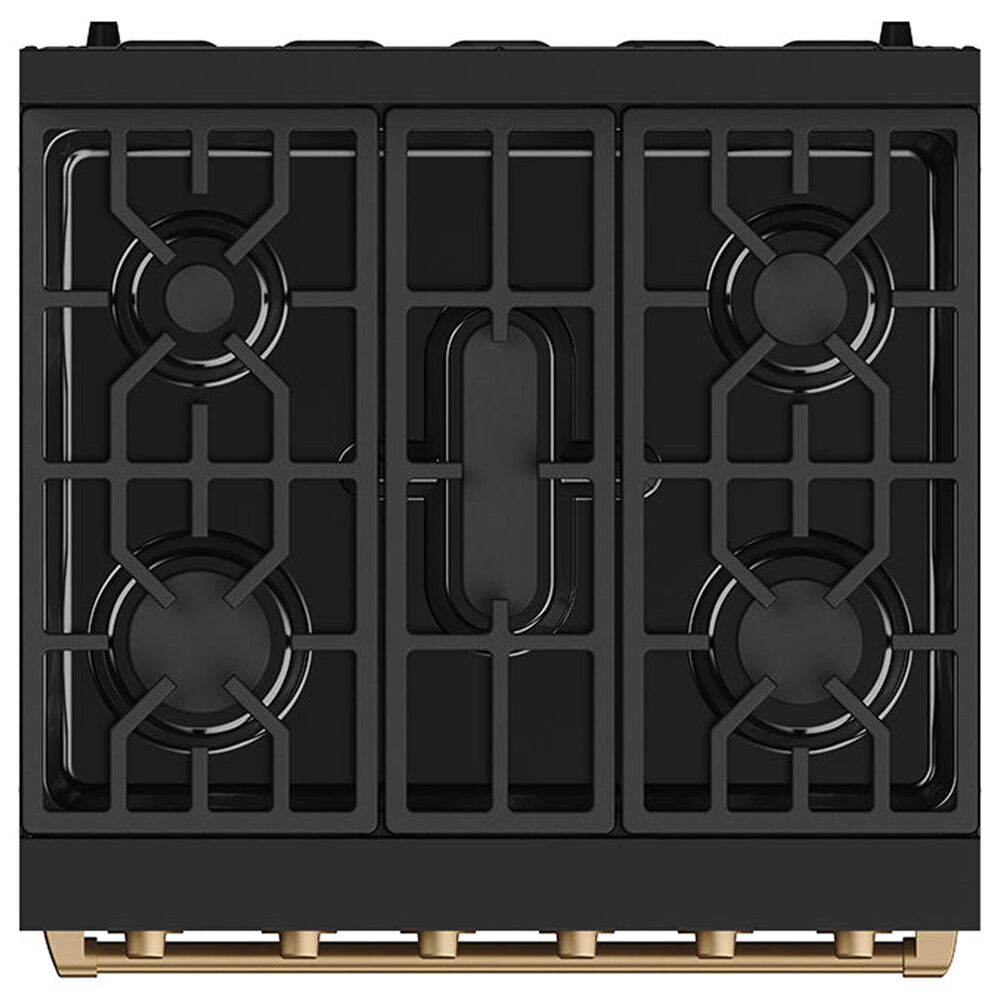 Thor Kitchen Gordon Ramsay 4.6 Cu. Ft. Professional Liquid Propane Range with Bronze Handle Kit in Black, , large