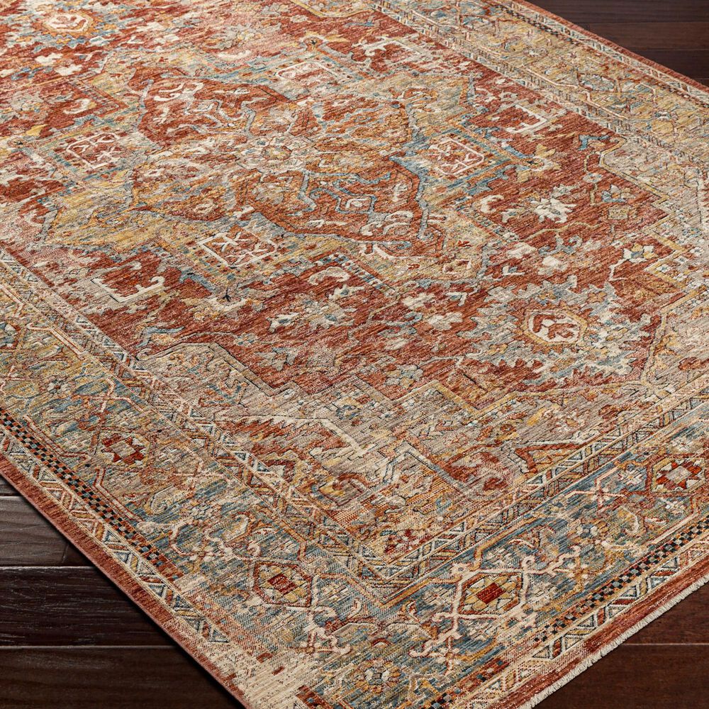 Surya Aspendos APS-2322 10&#39; x 13&#39;11&quot; Rust, Teal, Mustard, Black, Medium Gray, Charcoal and Light Beige Area Rug, , large