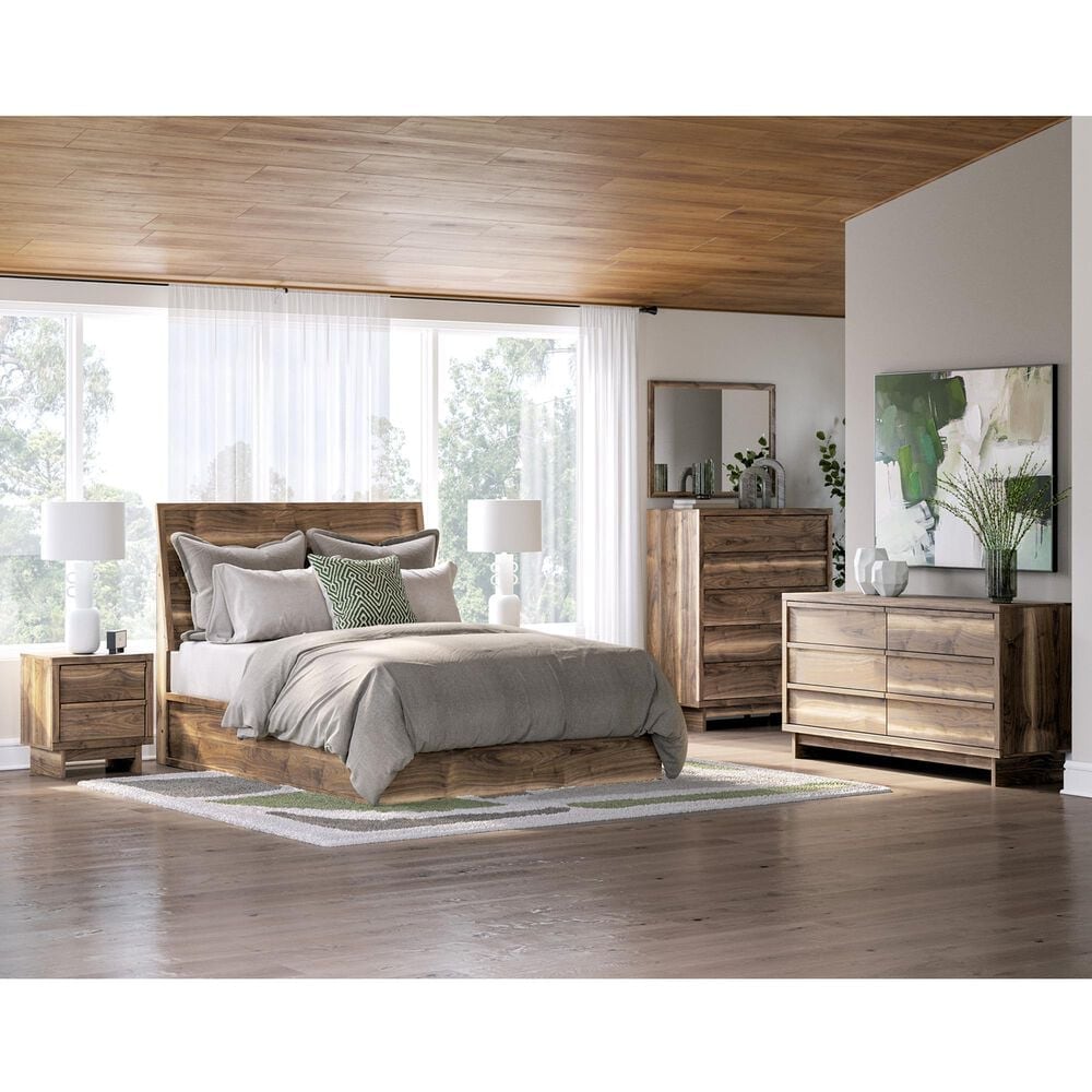 Ashley Chirason 5-Piece Queen Platform Bedroom Set in Brown, , large