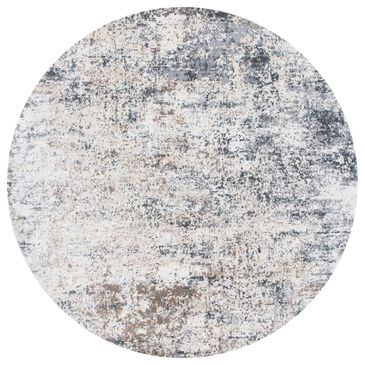 Safavieh Aston 5"3" Round Ivory and Grey Area Rug, , large