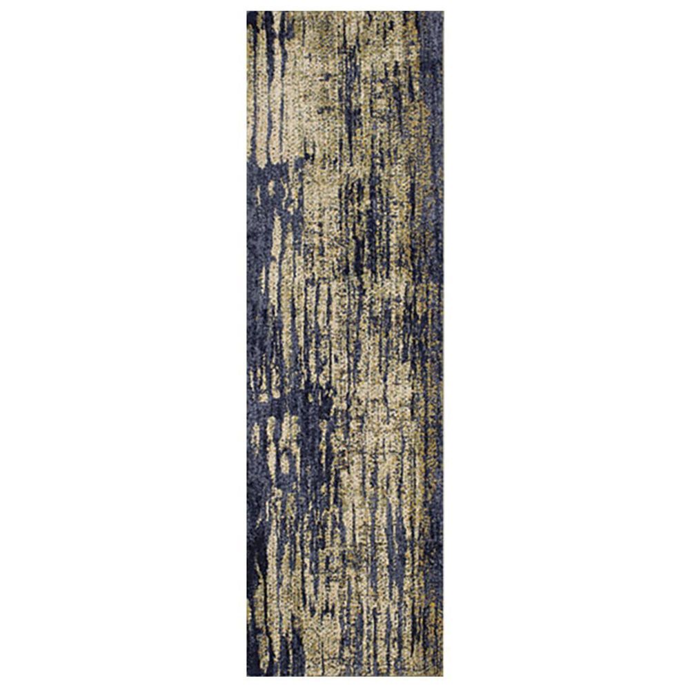 Patina Vie Cosmopolitan Mineral 91221-50134 2"4" x 7"10" Bleu Indigo Runner, , large
